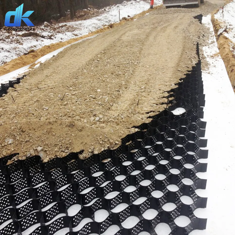 Harga produsen HDPE bertekstur berlubang geocell kontrol erosi kerikil Grid Driveway Geocell