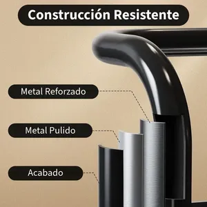 Carrello di servizio ausiliario multiuso a 4 livelli in metallo con ruote - Product Image 2