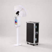 Vente directe usine – Coque ovale personnalisée en tôle pour borne photo iPad avec appareil photo reflex et flash, idéale pour mariages, fêtes et événements