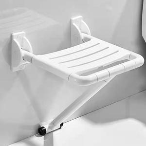 Tabouret de salle de bain pliable Jiarui, fixation murale, tube de 35 mm, acier inoxydable jaune, capacité de charge de 200 kg, siège de douche - Product Image 2