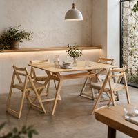 Chaise pliante solide pour salons et restaurants, usage intérieur, design nordique