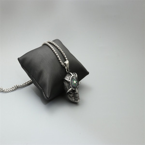 yunnique Skull Pendant Necklace Stainless Steel Compass Design For <b>Men</b> Women Fashion Jewelry - Product Image 2