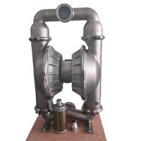 T15/SSAAB/TWS/TF/STF/0014 bomba de diafragma doble accionada por aire de acero inoxidable de 3 pulgadas diafragma de PTFE de carrera completa