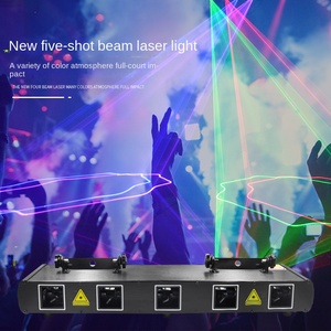 Đầy đủ màu sắc năm-shot tia laser chùm dẫn ánh sáng với nhôm cơ thể cho KTV bar bên giai đoạn điều khiển âm thanh <span class=keywords><strong>Flash</strong></span> bầu không khí chiếu sáng - Product Image 3