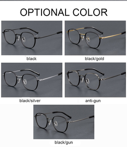 SH0042 Estilo Retro Titanium Diamond Face Óculos Ópticos Anti-Blue Light Óculos Quadros para Homens e Mulheres Atacado - Product Image 3