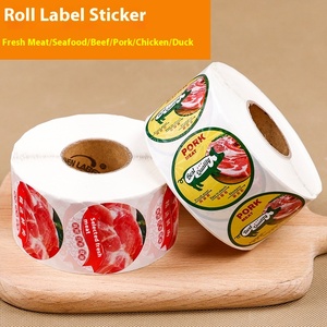 Supermarkt Anpassbare UV-Frischfleisch-Etiketten aufkleber Universal Adhesive Beef Seafood Trademark Packaging Box <span class=keywords><strong>Labels</strong></span> für Lebensmittel - Product Image 4