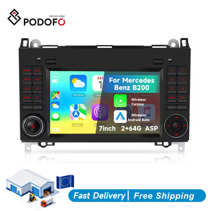 Podofo pour Mercedes-Benz Mercedes Benz B200/Classe A/Viano/VITO/Sprinter 7'' Autoradio Android 2+64 Carplay/Android Auto sans fil - Product Image 1