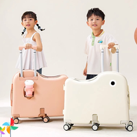 Valise à roulettes mignonne pour enfants, petite valise de voyage de 20 pouces, valise à code de voyage de dessin animé, boîte d'enregistrement