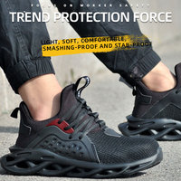Calzado de Seguridad para Trabajadores de la Moda, Zapatillas Deportivas Transpirables para Hombre, Zapatos de Seguridad con Superficie de Malla Ligera para Hombre