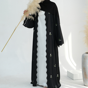 Produttore di <span class=keywords><strong>Abaya</strong></span> 2025 <span class=keywords><strong>Abaya</strong></span> di Lusso da <span class=keywords><strong>Donna</strong></span> Veste Musulmana con Ricamo Floreale <span class=keywords><strong>Abaya</strong></span> Aperto Modesto Abito Musulmano da <span class=keywords><strong>Donna</strong></span> - Product Image 4