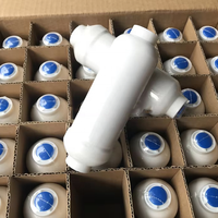 Penjualan Terbaik perawatan air 6 inci Filter tiang karbon butiran teraktivasi bening 1/4 "koneksi T33 kartrid Filter In-line