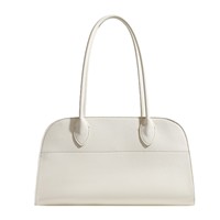 Bolso tote de cuero genuino de dos capas para mujer, de gran capacidad, para ir al trabajo, con cremallera oculta, muy vendido.