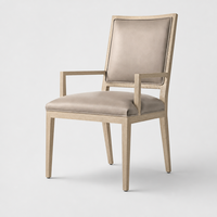 Ensemble de salle à manger contemporain de luxe en bois pliable avec table rectangulaire extensible et 7 fauteuils en cuir – Mobilier de maison