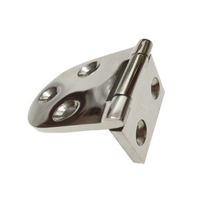 Bisagra tipo D de 76x40x4 mm de acero inoxidable con 5 orificios para puerta industrial, gabinete, barco, yate. - Product Image 3