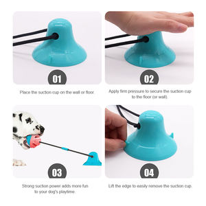 Fabrika toptan Pet çiğnemek oyuncaklar dayanıklı çevre dostu lüks interaktif sızdıran gıda vantuz TPR belirsiz köpek oyuncak topu - Product Image 5