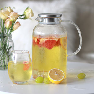 กาน้ำชาแก้วทนอุณหภูมิสูงทนต่ออุณหภูมิสูง, เหยือกแก้วสำหรับชงชาเย็น<span class=keywords><strong>ต้ม</strong></span>ชาตู้เย็น - Product Image 4