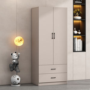 <span class=keywords><strong>Armoire</strong></span> de rangement en bois massif de style moderne pour petits appartements pour chambres d'enfants Assemblage simple requis - Product Image 1