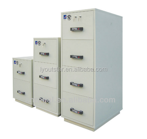 Armoire de classement ignifuge à 4 tiroirs avec serrure à clé, mobilier de bureau commercial, construction en acier/métal pour solution de rangement de boîtes aux lettres - Product Image 2