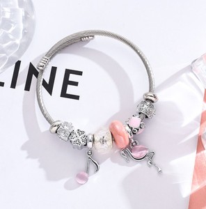 ทะเลเชลล์ลวดห่อลูกปัดสร้อยข้อมือสร้อยข้อมือลวดและเสน่ห์สแตนเลส - Product Image 5