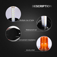 CIGO LED Bernsteinfarbenes Gabelstapler-Blitzlicht für Gebrauchtwagen & Fahrzeuge Notfall-Warnleuchte 12V PC-Material 12 Monate Garantie
