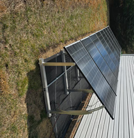 Système de montage solaire au sol réglable, structure de montage de panneaux solaires à angle réglable de 12 à 45 degrés pour ferme et terrain plat