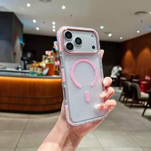 เคสโทรศัพท์แบบแข็งบางพิเศษ ลายลูกฟูก รองรับการชาร์จไร้สายแบบแม่เหล็ก ผิวด้าน โปร่งแสง สำหรับ iPhone 18 17 Pro Max 16 15 14 13 - Product Image 6