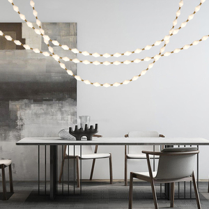 American New Design Living Room Staircase High Ceiling Lighting Stainless Steel Led Chandelier Track <b>Light</b> Kit Hanging <b>Light</b> - Product Image 4