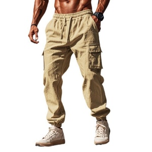 Supplier Workwear Trousers for Casual Men, Multi-pocket, <b>Wide</b>-<b>leg</b>, Drawstring Men's <b>Jogger</b> or Summer - Product Image 4