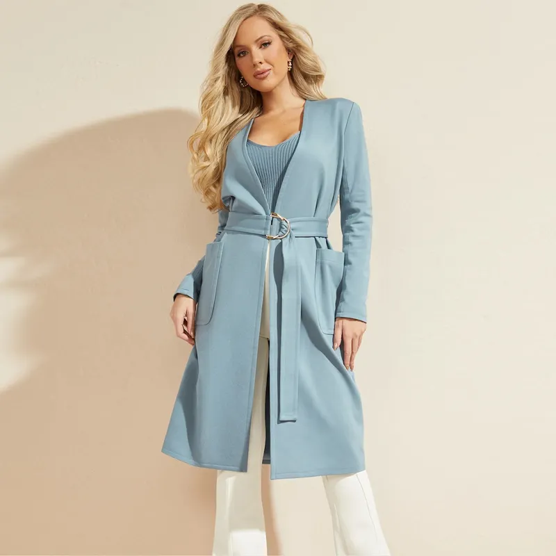 Hot Sale Women Casual Fashion Plus Size High Quality Long Sleeve Belt Winter Coat