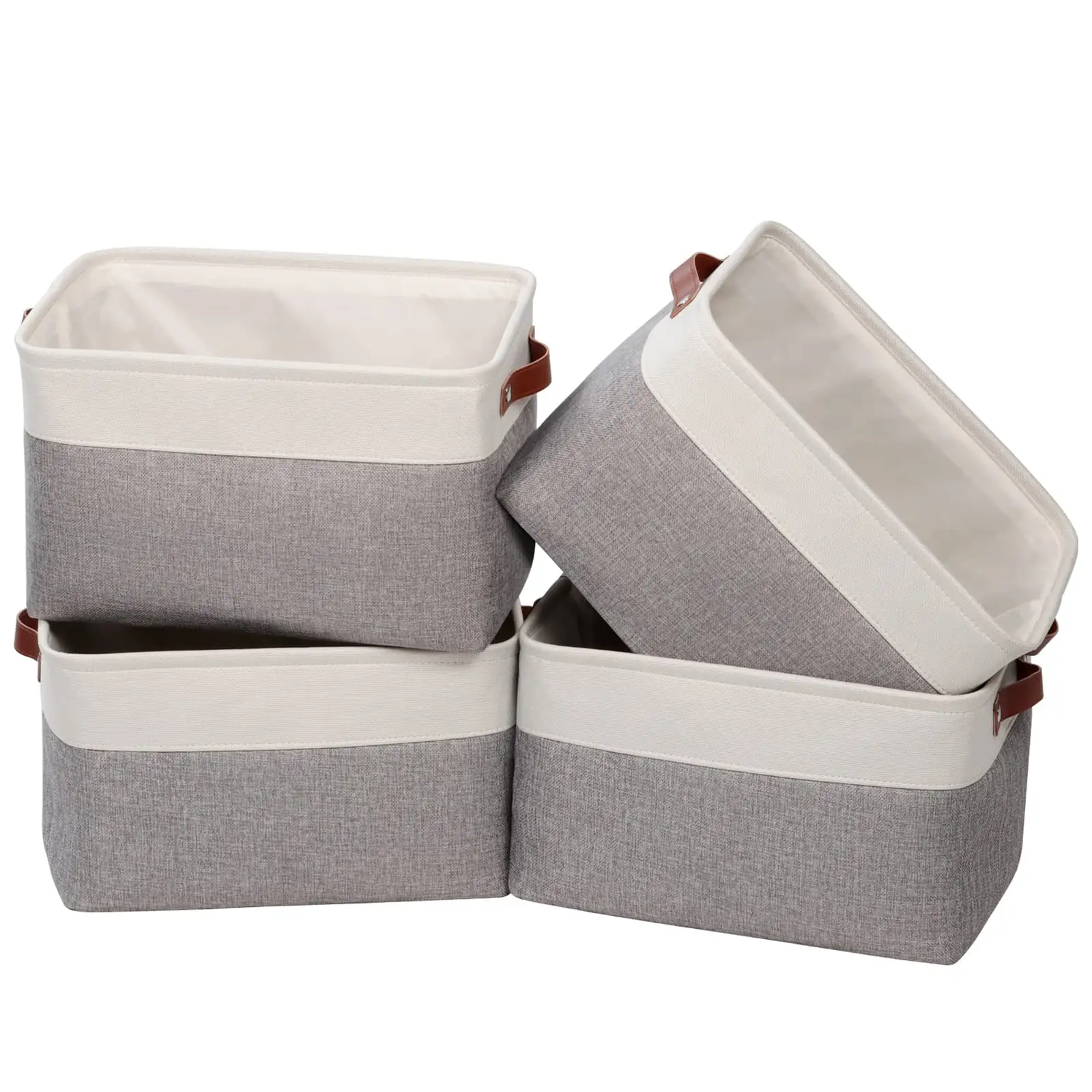 Foldable Children Clothing Organizers Boxs Household Folding Collapsible Fabric Wardrobe Storage Bins Basket with Bottom Base