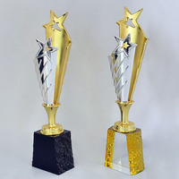 Trophées en cristal personnalisés avec gravure laser 3D, trophées en cristal étoile, récompenses en verre gravées, trophées en cristal pour entreprises