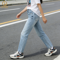 Fabricant de vêtements en gros – Jeans multifonctionnels élégants et confortables pour femmes, pantalons en denim taille haute à jambe large