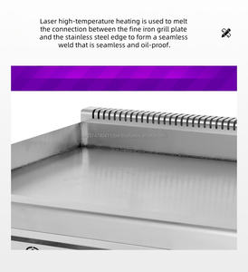 Grill à gaz commercial/grill plat pour teppanyaki, calamar, shawarma, crêpes, nouilles froides pour les stands de nourriture de rue JUYOU MECH - Product Image 5