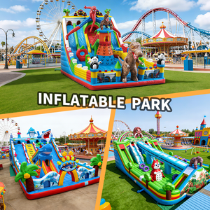 Parque Infantil Inflable Gigante con Circuito <span class=keywords><strong>de</strong></span> Obstáculos <span class=keywords><strong>y</strong></span> Muros <span class=keywords><strong>de</strong></span> Escalada para Eventos al Aire Libre <span class=keywords><strong>y</strong></span> Uso Comercial - Product Image 4