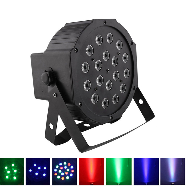 18pcs Par Light DJ Bar Stage Light DMX 512 Sound-Activated Car Show Background Wedding Show Laser Lights