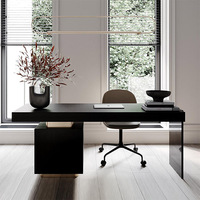 Ensemble de bureau et chaise en bois de luxe moderne pour appartement, hôtel, bureau à domicile, chambre, villa