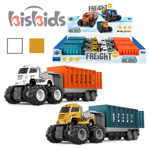 Venta caliente niños aleación inercia potencia Diecast vehículo Tractor contenedor coche cerca Animal remolque cuatro ruedas vehículo transporte juguete - Product Image 1