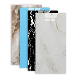 Interior decoration 3d wall pvc faux marble sheet texture wall panels