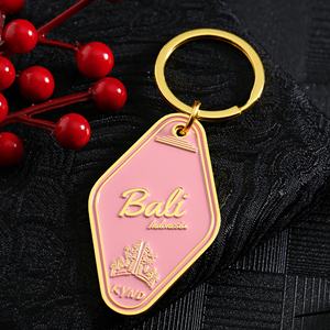 Llaveros Personalizados de Doble Cara con Esmalte Rosa, Llavero de Metal Fundido a Presión de Aleación de Zinc para Motel con Logotipo y Letra - Product Image 6