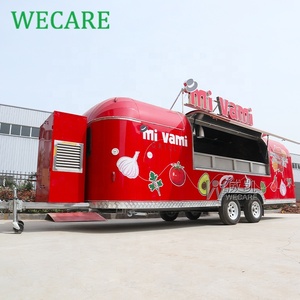 WECARE Personnaliser Rue Mobile Cuisine Café Bar Restaurant Restauration Remorque Restauration Rapide Voiture BBQ <span class=keywords><strong>Pizza</strong></span> Camion Alimentaire avec Four - Product Image 3