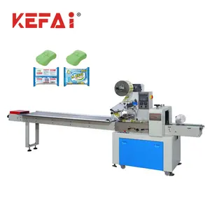KEFAI Horizontal Flow Multifunction Sponge Handmade Laundry Soap Bar Brick Pouch Packaging Machine