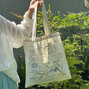 Sacs à bandoulière en toile recyclée personnalisés, sac fourre-tout en coton noir et couleur naturelle, sac de shopping écologique - Product Image 2