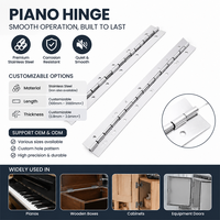 NINE SUNS Charnière de piano longue en acier inoxydable pour pliage de matériaux épais, charnières de piano continues en acier inoxydable