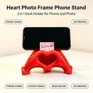 Soporte para Teléfono con Marco de Fotos en Forma de Corazón 2 en 1, Soporte de Escritorio Romántico con Marco de Fotos, Decoración Creativa para Escritorio, Regalo - Product Image 3