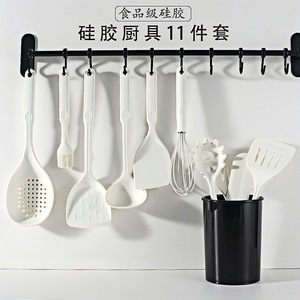 Spatule en silicone antiadhésive blanc laiteux, résistante à la chaleur, ustensile de cuisine pour la cuisson et la friture, ensemble d'outils de cuisine - Product Image 3