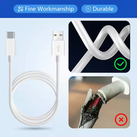 Kabel Data Usb mikro PVC tipe C, kabel Data Usb Tipe C, Usb cepat, 2,1a, kabel Data pengisian cepat, 1m