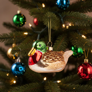 Décorations de Noël suspendues originales, canard de ferme en verre soufflé à la main, ornements d'<span class=keywords><strong>arbre</strong></span>, décorations de vacances, Noël à la maison - Product Image 2