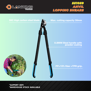 Tijeras de podar DIY Landing 551059, tijeras de corte de 30 mm, acero con alto contenido de carbono 50C, 720 mm, recortador de ramas de árboles con recubrimiento en polvo - Product Image 2