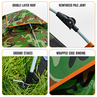 Tente de camping tactique Polar Everest pour 3-4 personnes, camouflage, facile à installer, imperméable, portable, cadeau personnalisé pour les vétérans