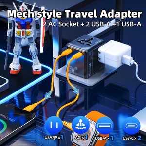 Worldplug Lưới Phong Cách 15W Kích Thước Nhỏ Du Lịch Thế Giới Adapter Tường Sạc Quốc Tế Cắm Phổ Travel Adapter Với 2c1a - Product Image 4